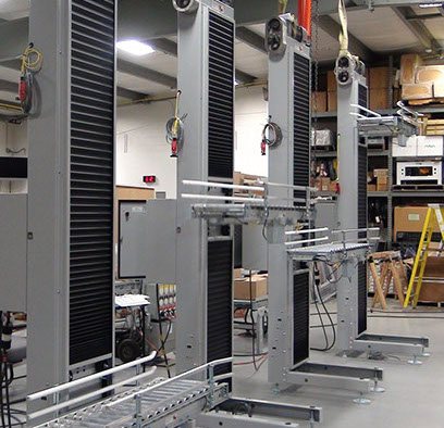 Vertical Lift Conveyor built by System Technology