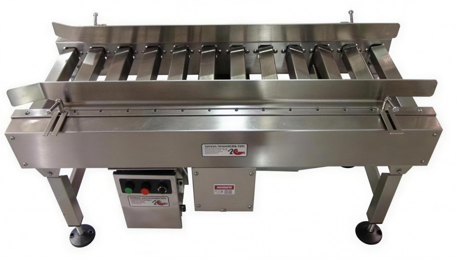 Square-roller product settling conveyor